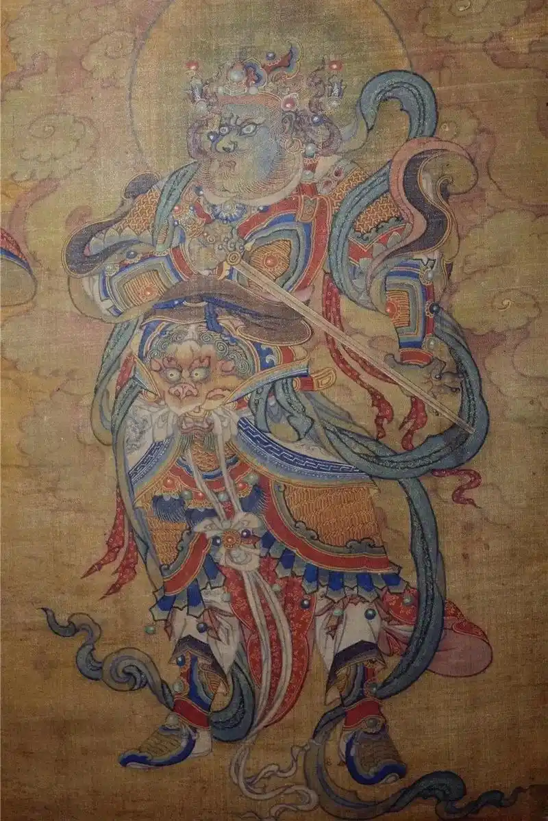 传统壁画《四大天王》 - 抖音