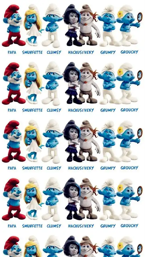 iphone 壁纸 蓝精灵 sumrf