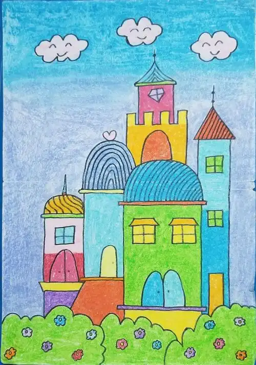 (怡昌学校) 小学美术作品 (梦幻城堡)