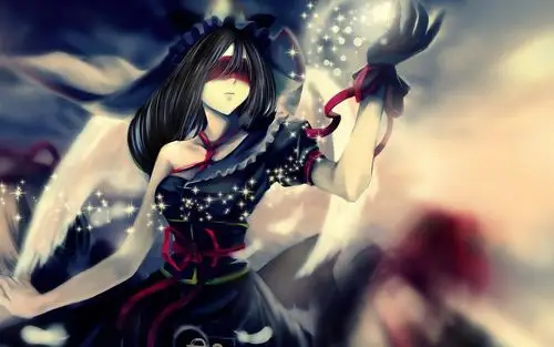 黑色衣服动漫女孩 640x960 iphone 4/4s 壁纸,图片,背景,照片