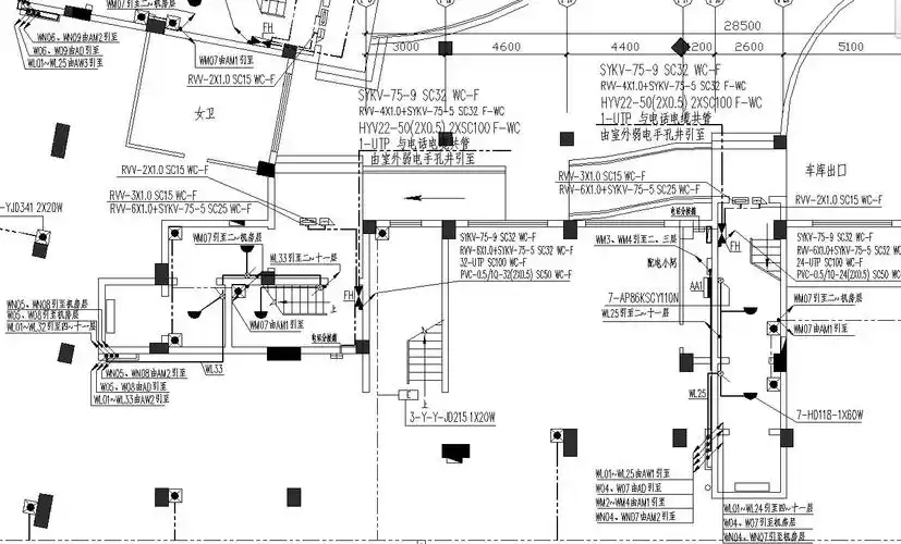 二层电气平面图