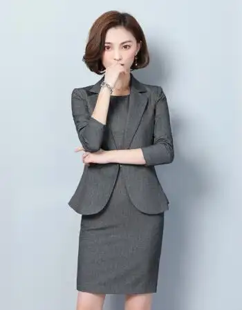女士正装套裙 职业装女西装套装正装时尚套裙商务小西服连衣裙两件套