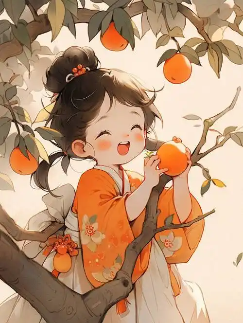 q版古风摘果果小女孩 敲萌!-搜狐大视野-搜狐新闻