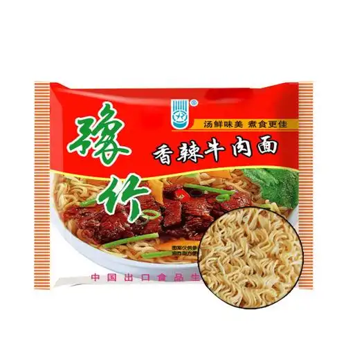 豫竹香辣牛肉味方便面42g30干脆面红包装休闲零食多省包邮