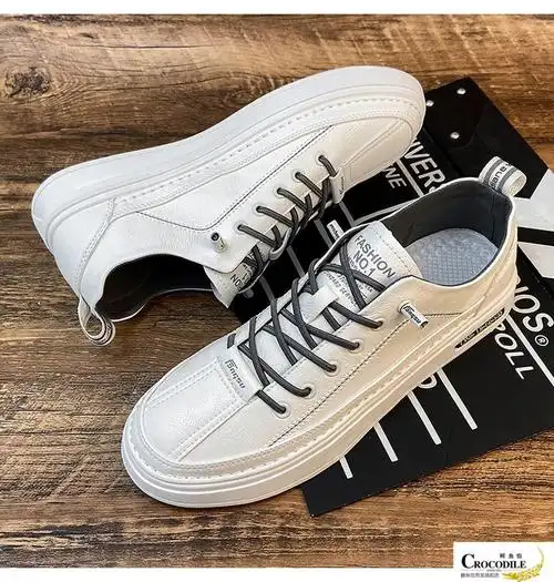 鳄鱼恤(crocodile)男鞋夏季透气2022年新款潮休闲鞋子潮鞋男士板鞋