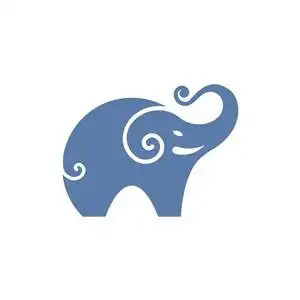 卡通大象元素logo矢量图标设计