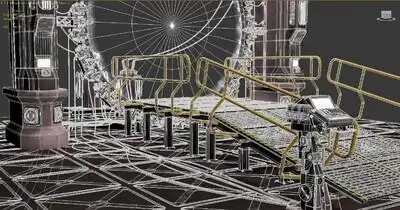 超酷 科幻传送门 精致高模 时空穿梭门 写实模型 科幻场景 魔法门