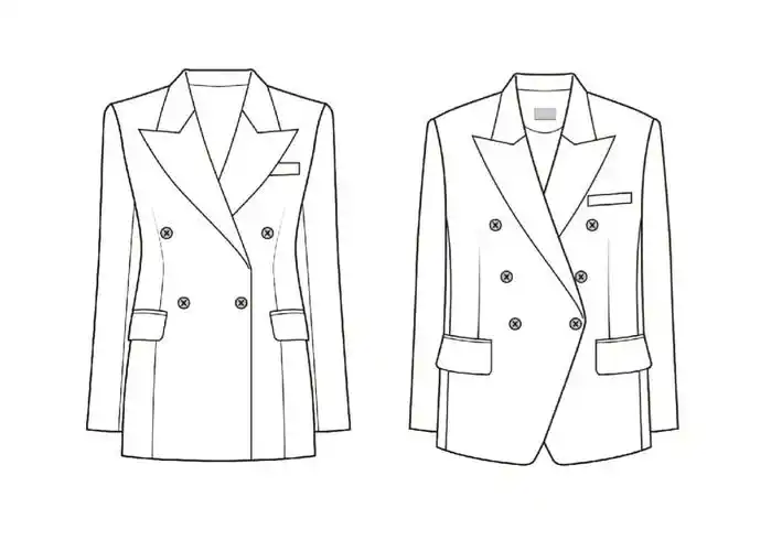 西装服装款式图分享9