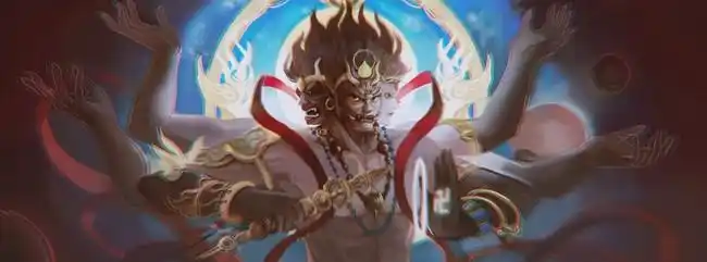 去年画的佛教二十四诸天之阿修罗