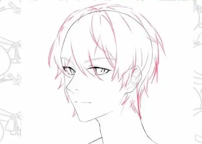 动漫男生这样画太简单了吧不是有手就行吗