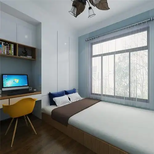 港西新城混搭风格次卧装修效果图效果图