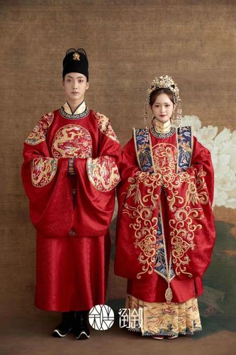 出租倒叙品牌男女明制汉服中式婚礼仪式礼服凤冠霞帔整套租赁刺绣