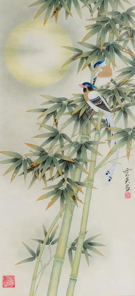 工笔画竹子工笔画竹子图片大全