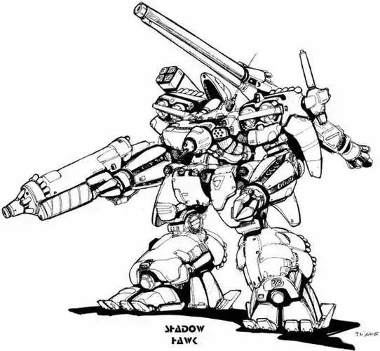 机甲风暴- 日本studio nue机器人robot手绘原画黑白线稿欣赏24p