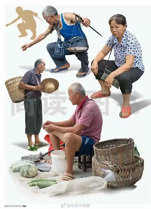 速写人物照片素材够你画半年了