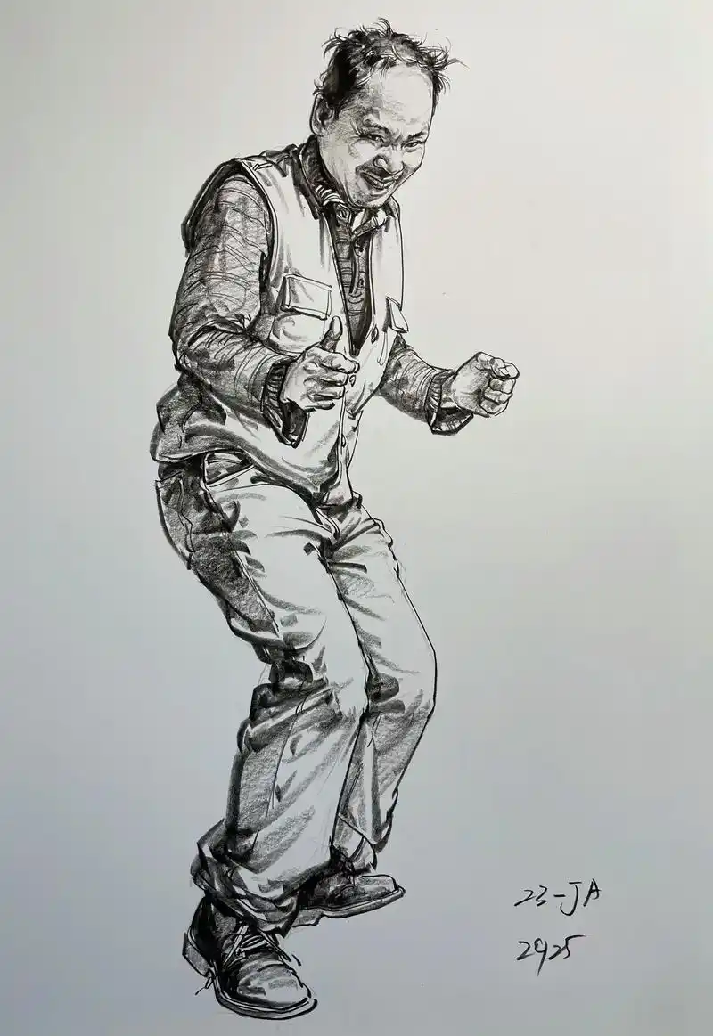 站姿男人临摹资料.#速写教学 #艺考集训 #跟我一起学画画 - 抖音