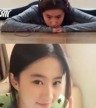 【图】刘亦菲晒一字马照 网友赞她好身材