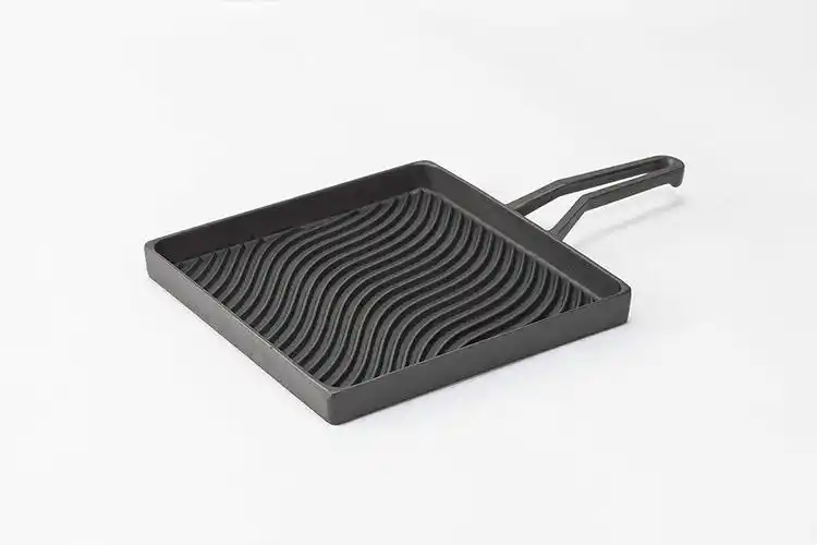 iwachu nambu 铁杆/铸铁烧烤盘/方形 黑色 小号 60005