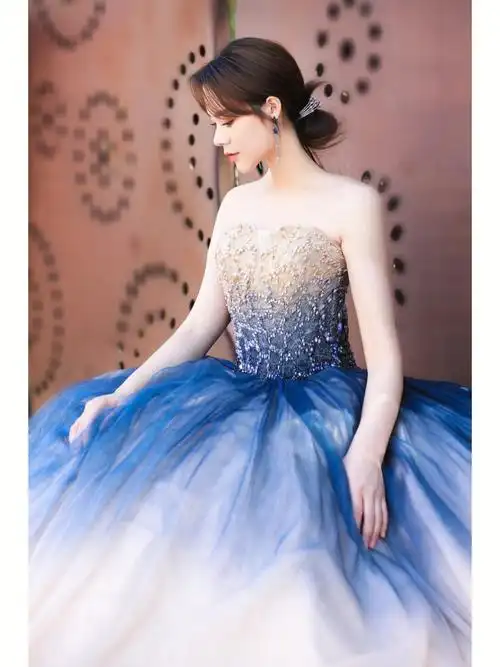 裙摆飘逸仙美0269♀1503@蜜时尚彩妆婚纱馆|礼服推荐长春婚纱