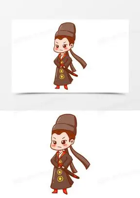 卡通手绘q版锦衣卫元素