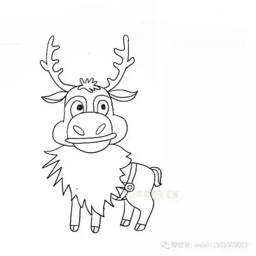 小伙伴们别错过了冰雪奇缘麋鹿斯文的简笔画教程