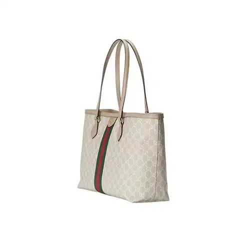 gucci古驰 女包 ophidia系列中号gg托特包 单肩包 礼物 631685 96iwn