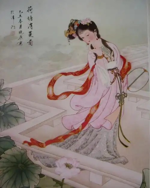 李晓燕 工笔仕女图欣赏