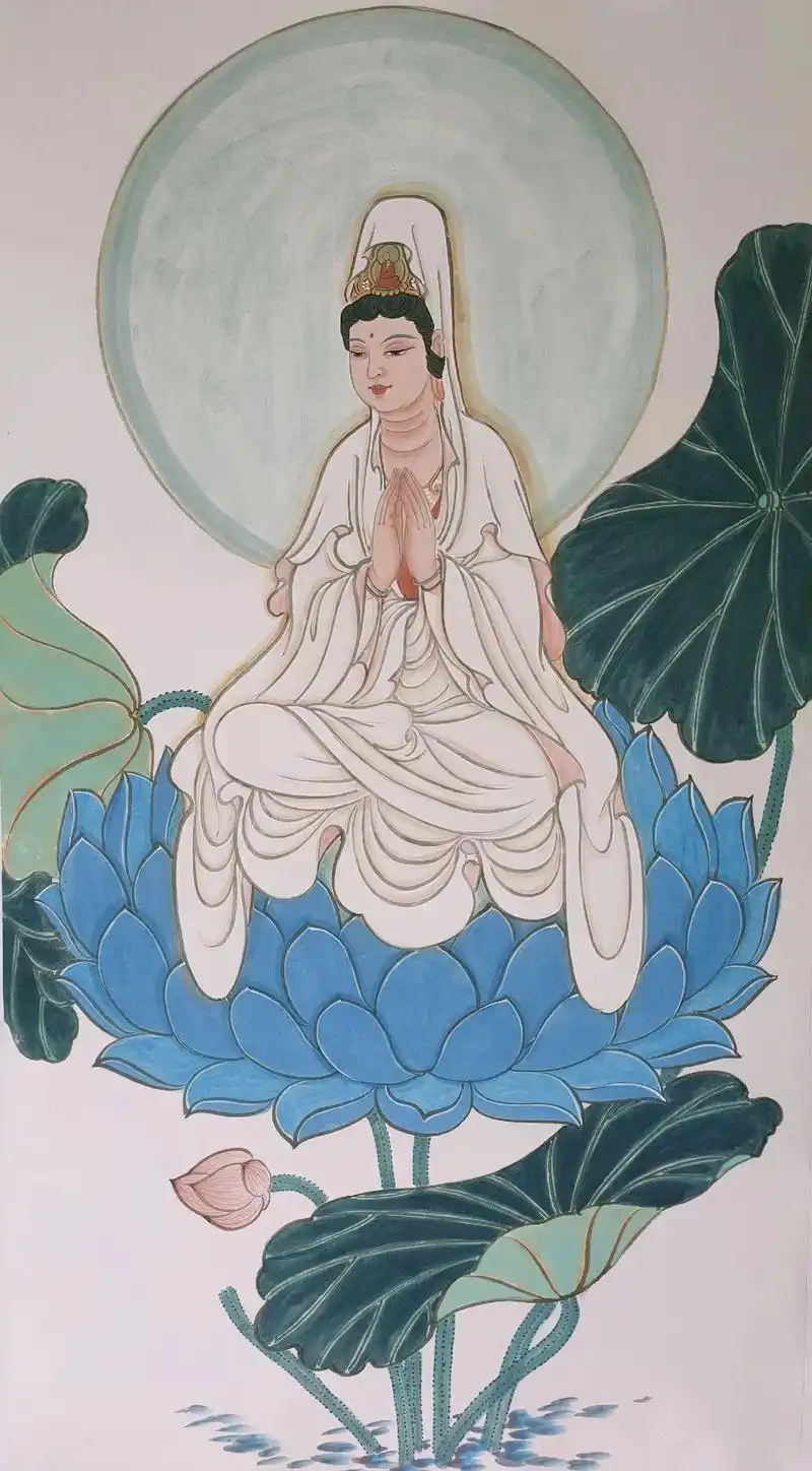 观音三十二像之莲卧观音.圆明清净大觉 - 抖音