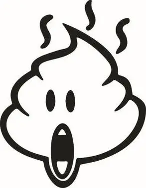 拉粑粑卡通简笔画