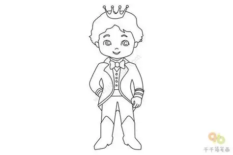 王子卡通简笔画格格王子和公主的简笔画灰姑娘和王子的简笔画步骤画法