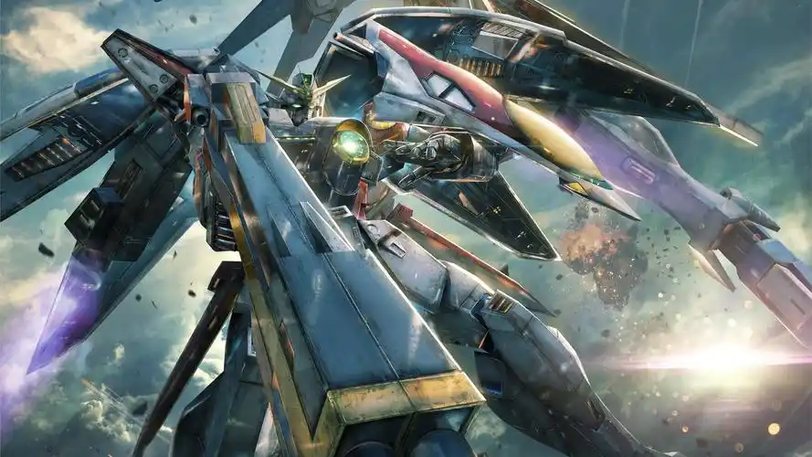 街道战斗酷酷的变形高达高清电脑壁纸