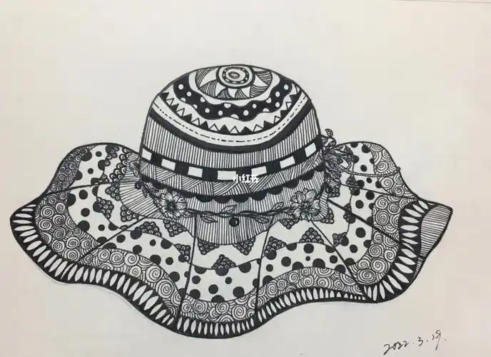 创意线描帽子