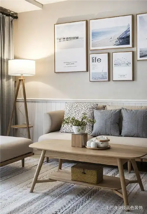 清新北欧风格家居装修客厅现代简约客厅设计图片赏析