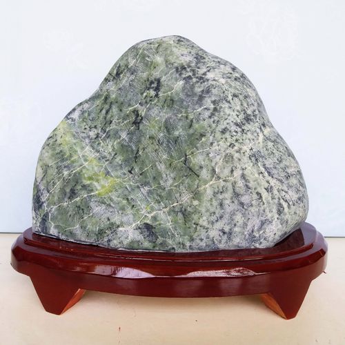 家居玄关电视柜办公室摆件泰山墨玉石原石镇宅石碧玉泰山石敢当