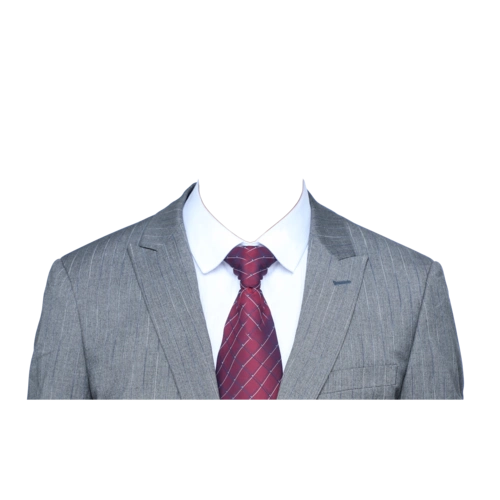 抠图西服红领带西装证件照