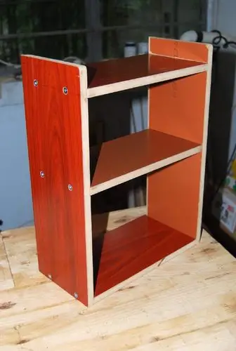 木工爱好者自制漂亮小书架细节图