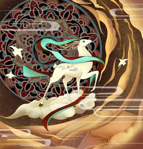 敦煌九色鹿|插画|创作习作|nienier - 原创作品 - 站酷 (zcool)