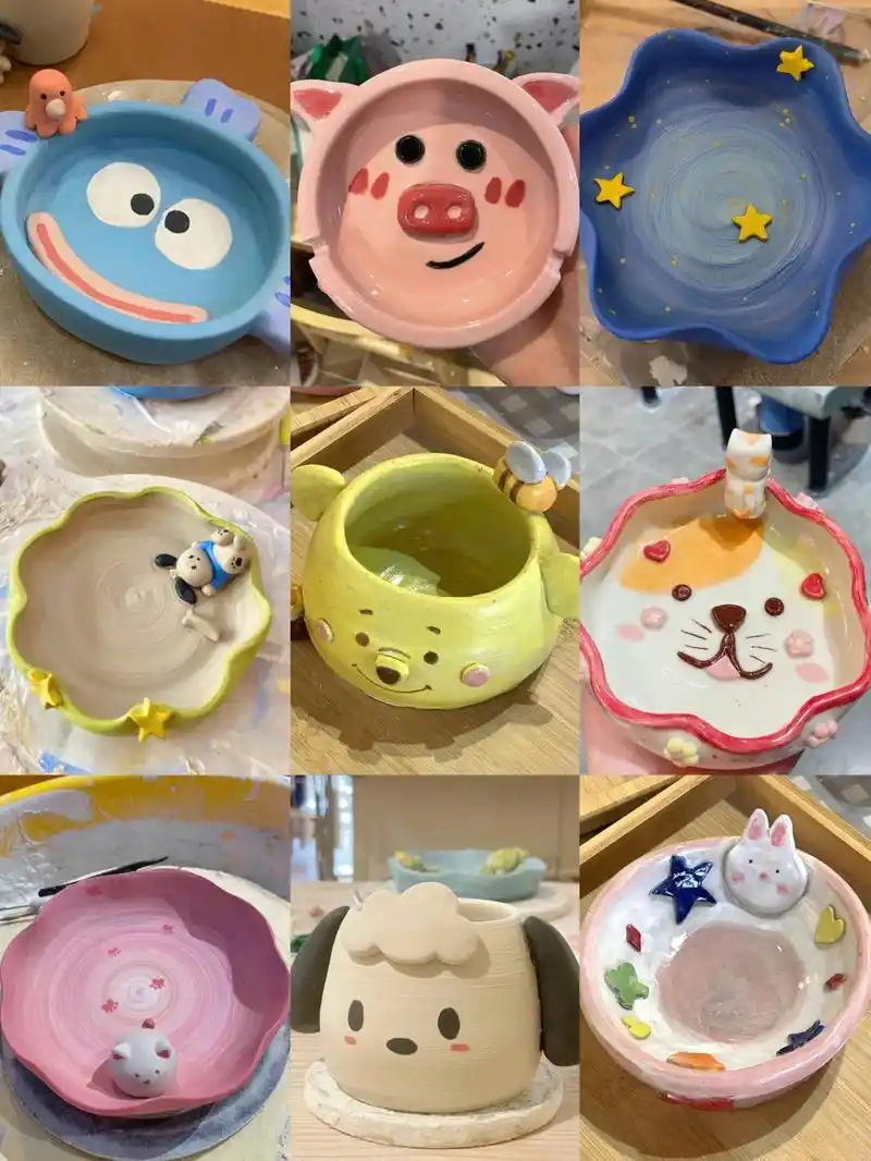 可以和好朋友选择体验一下手工陶艺哦06有太多可爱的图案可以选择啦