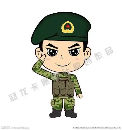 卡通人物简笔画军人图片特种兵简笔画怎么画特种兵的简单画法