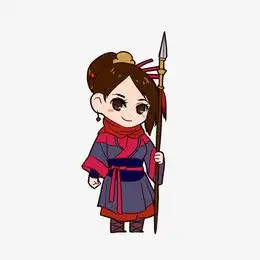 卡通水浒人物一丈青扈三娘