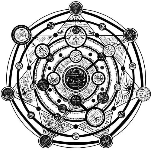 魔法阵.魔幻.男频.黑色.红色.白色.