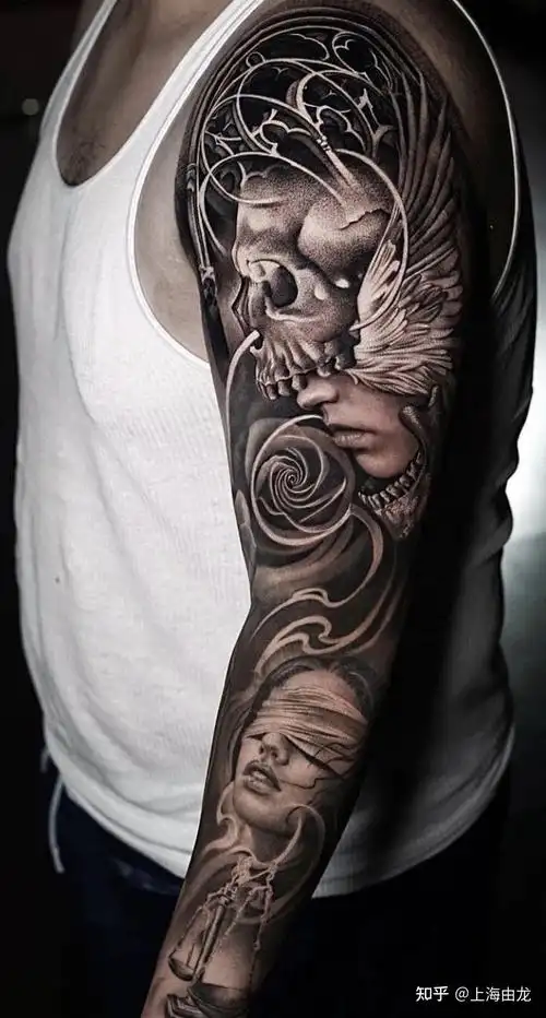 写实花臂纹身图案 - 知乎