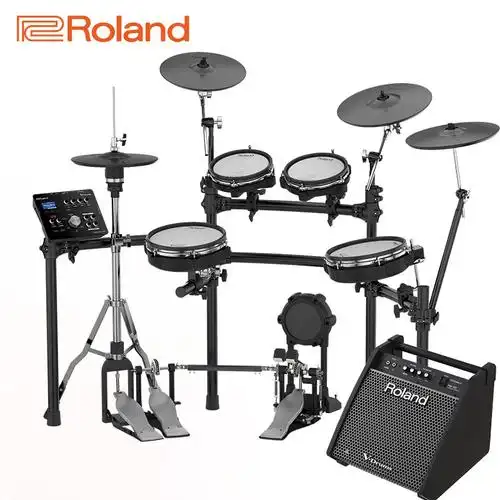 五鼓四镲专业演奏电鼓儿童练习演出爵士鼓通用电架子鼓 罗兰电鼓音箱