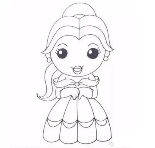 贝儿公主的画法贝尔公主简笔画图片教程