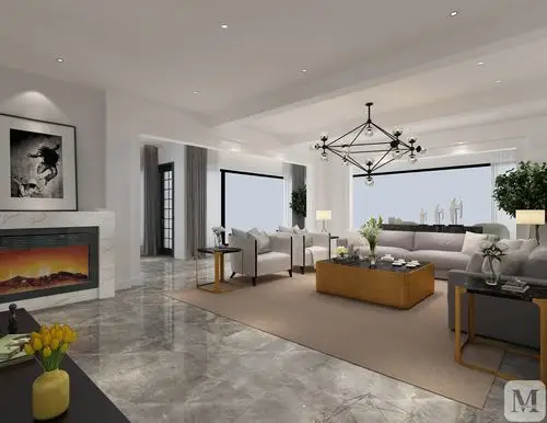 本案在设计手法上,既不过分张扬,而又恰到好处地把雍容典雅之气渗透到