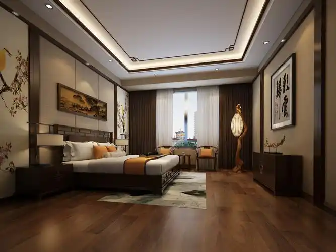 中式卧室吊顶效果图