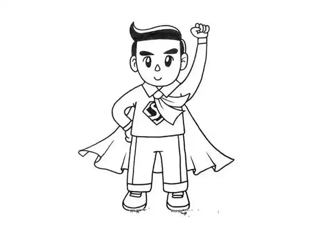 爸爸超人怎么画简笔画