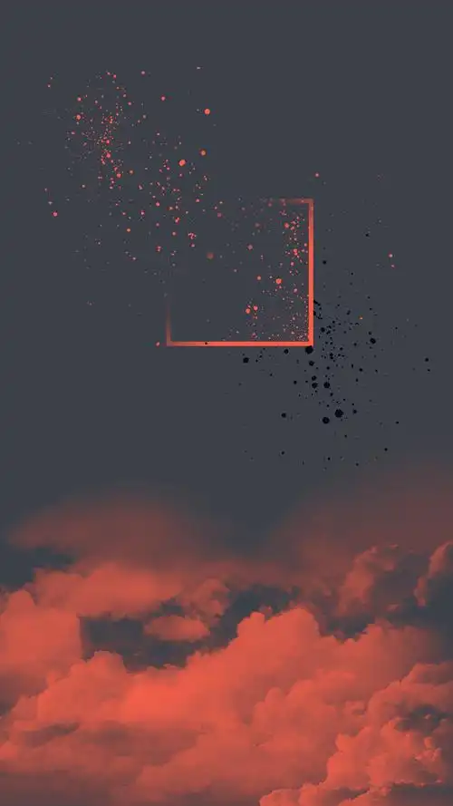 当前素材大气简约科技感云层h5海报背景