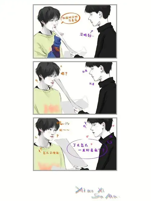 谁能拒绝这么可爱的丁猫猫#祺鑫  #风年  #画画