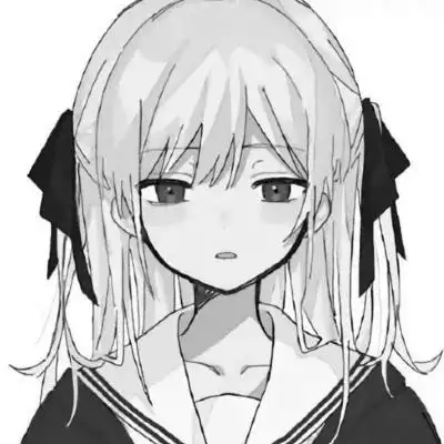动漫黑白女生头像图片